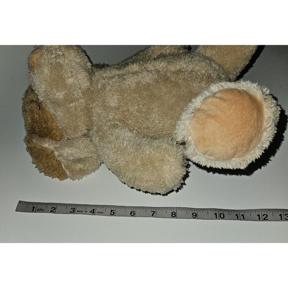 Silver One Tan Puppy Dog Plush 11" Stuffed Animal Toy Lovey Closed Eyes Sleeping - Picture 9 of 9